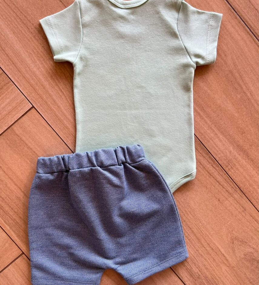 fernandaramoskids com br Conjunto Infantil Masculino Body Vede Awe Some Dude e Short 2
