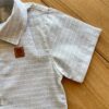 fernandaramoskids com br Conjunto Infantil Masculino Camisa Listrada e Bermuda Bege 1