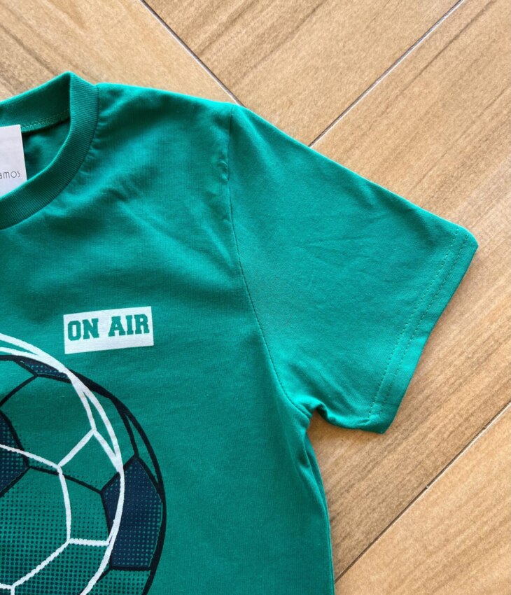 fernandaramoskids com br Conjunto Infantil Masculino Camiseta Bola e Bermuda Azul 1