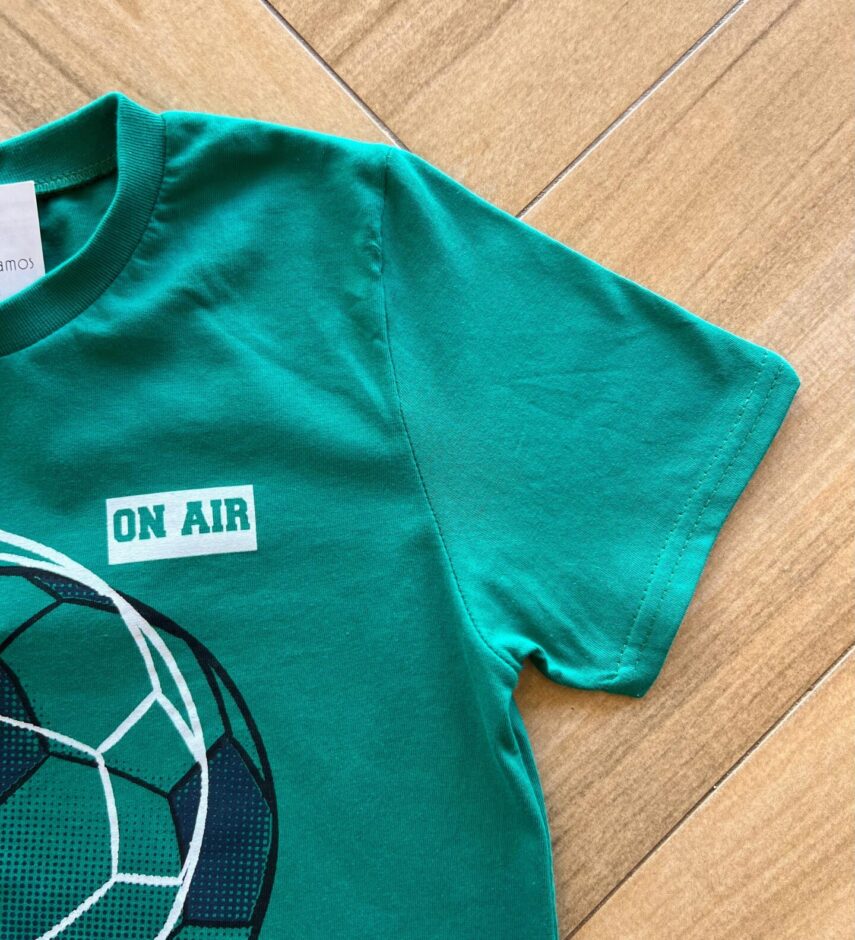 fernandaramoskids com br Conjunto Infantil Masculino Camiseta Bola e Bermuda Azul 1