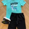 Conjunto Infantil Masculino Camiseta Esqueitista e Bermuda Fernanda Ramos Kids