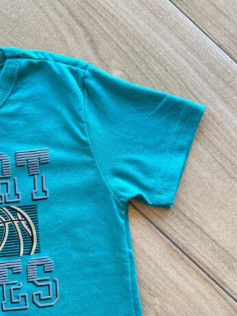 fernandaramoskids com br Conjunto Infantil Masculino Camiseta Start of Games e Bermuda Azul1