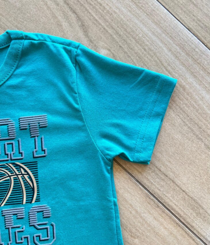fernandaramoskids com br Conjunto Infantil Masculino Camiseta Start of Games e Bermuda Azul1