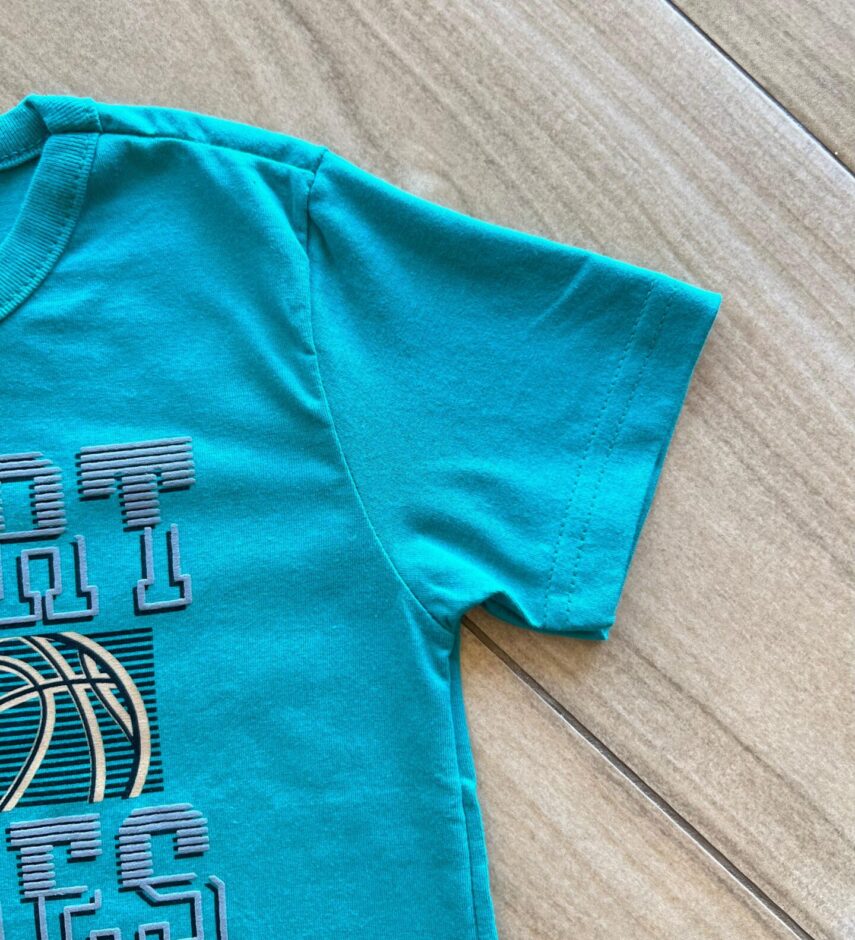 fernandaramoskids com br Conjunto Infantil Masculino Camiseta Start of Games e Bermuda Azul1