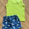 fernandaramoskids com br Conjunto Infantil Masculino Regata Amigos da Piscina e Bermuda Azul3