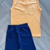 fernandaramoskids com br Conjunto Infantil Masculino Regata e Laranja Bermuda Azul Marinho 1