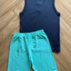 fernandaramoskids com br Conjunto Infantil Masculino Regata Game e Bermuda Azul 1