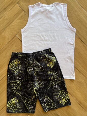 Conjunto Infantil Masculino Regata Giants From The Past e Bermuda Fernanda Ramos Kids