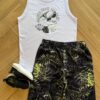 Conjunto Infantil Masculino Regata Giants From The Past e Bermuda Fernanda Ramos Kids