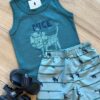 fernandaramoskids com br Conjunto Infantil Masculino Regata Have Nice e Bermuda Verde1