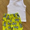 fernandaramoskids com br Conjunto Infantil Masculino Regata T Rex Dino e Bermuda Estampada3