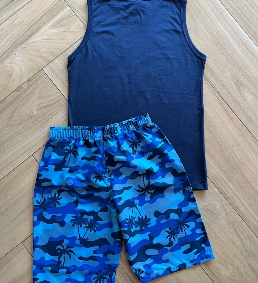 fernandaramoskids com br Conjunto Infantil Masculino Regata Time To Surf e Bermuda Estampada2