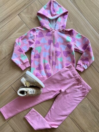 Conjunto Jaqueta e Calça Legging Coração Fernanda Ramos Kids