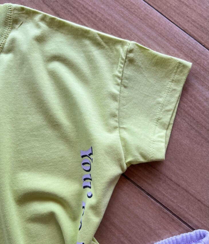 fernandaramoskids com br Conjunto Juvenil Feminino Blusa You're Fancy Verde e Short Lilás1