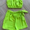 fernandaramoskids com br Conjunto Juvenil Feminino Kimono Top e Short Saia Verde Lima2