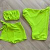 Conjunto Juvenil Feminino Kimono Top e Short Saia Verde Lima Fernanda Ramos Kids