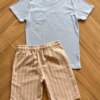 fernandaramoskids com br Conjunto Masculino Camiseta Azul Bebê e Bermuda Listrada 2