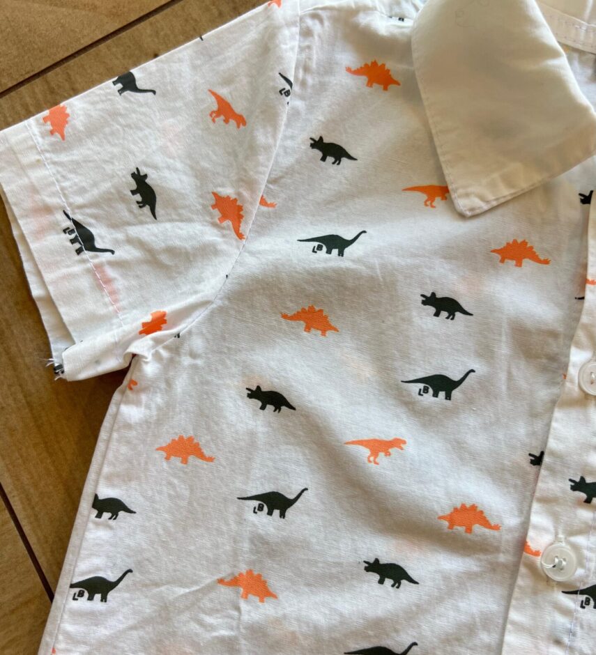 fernandaramoskids com br Conjunto Masculino Camiseta Dino e Bermuda Verde Musgo 1