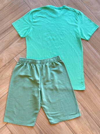Conjunto Masculino Camiseta Dinosaur Adventure e Bermuda Verde Fernanda Ramos Kids