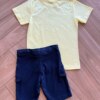 fernandaramoskids com br Conjunto Masculino Camiseta Do Not Stop e Bermuda Azul2