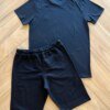 fernandaramoskids com br Conjunto Masculino Camiseta e Bermuda com Cordão Preto2