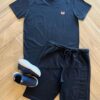 Conjunto Masculino Camiseta e Bermuda com Cordão Preto Fernanda Ramos Kids