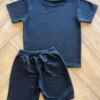 fernandaramoskids com br Conjunto Masculino Camiseta e Bermuda Preta com Pochete3