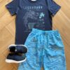 Conjunto Masculino Camiseta Legendary e Bermuda Estampada Fernanda Ramos Kids