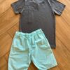 fernandaramoskids com br Conjunto Masculino Camiseta New e Bermuda Azul 1
