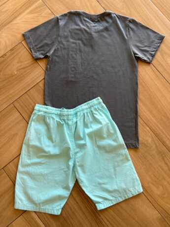 fernandaramoskids com br Conjunto Masculino Camiseta New e Bermuda Azul 1