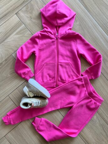 Jaqueta Moletom Infantil Feminina Rosa Fernanda Ramos Kids