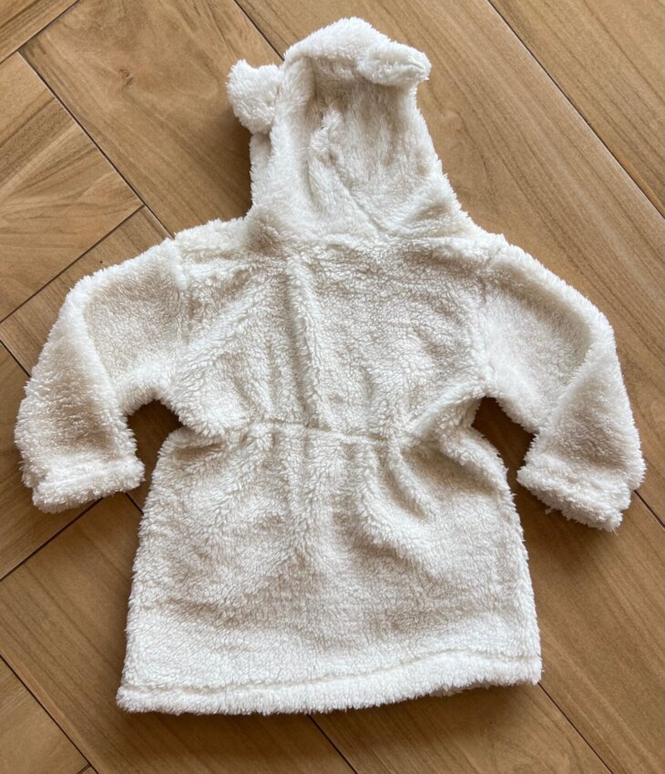 fernandaramoskids com br Jaqueta Pelinho Infantil Feminina Off White com Brilho 2
