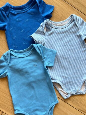 fernandaramoskids com br Kit 3 Body Infantil Masculino com Manga Azul 1