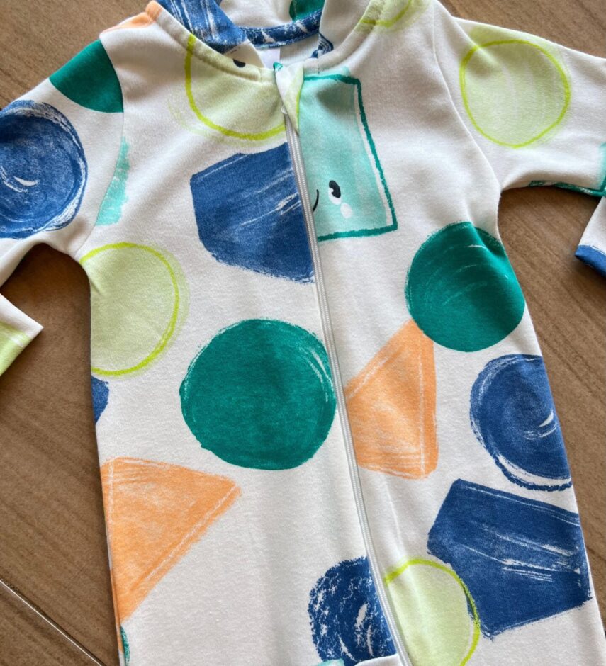 fernandaramoskids com br Macacão Infantil Masculino Manga Longa Estampado com Zíper 1