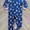 Macacão Pijama Infantil Feminino Estampa Lua e Estralas Azul Fernanda Ramos Kids