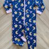Macacão Pijama Infantil Feminino Estampa Lua e Estralas Azul Fernanda Ramos Kids