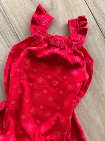 fernandaramoskids com br Macaquinho Infantil Feminino Detalhe na Alça e Flores Vermelho1