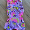 Macaquinho Infantil Feminino em Cotton Floral Rosa Fernanda Ramos Kids