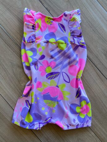 Macaquinho Infantil Feminino em Cotton Floral Rosa Fernanda Ramos Kids