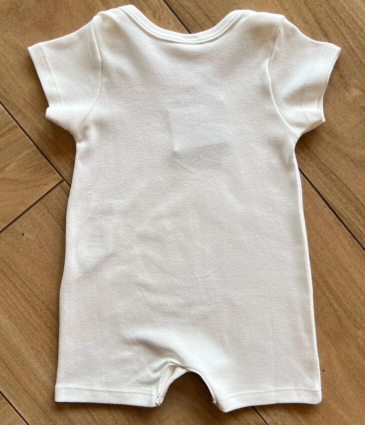 fernandaramoskids com br Macaquinho Infantil Manga Curta Off White2