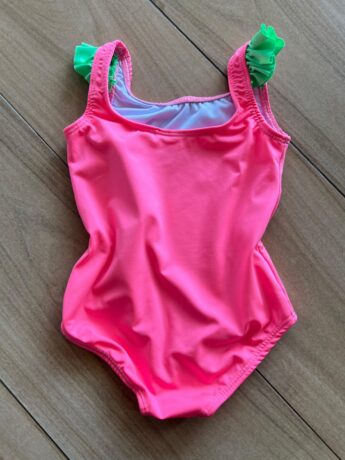Maiô Feminino Infantil Babado na Alça Minnie Pink Fernanda Ramos Kids