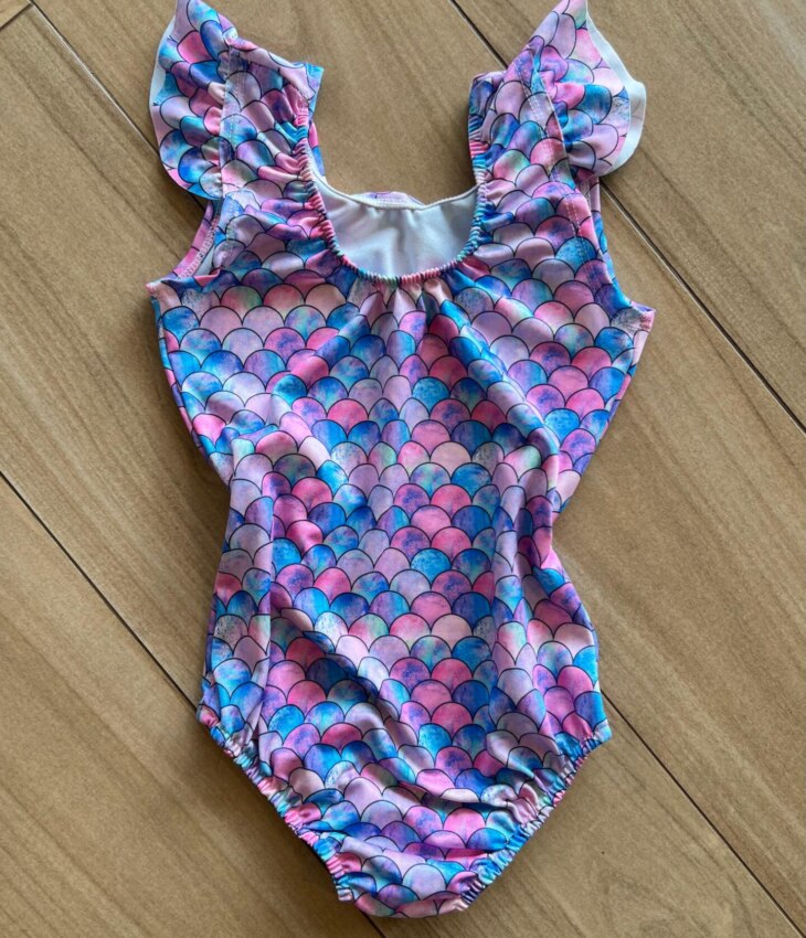 Maiô Feminino Infantil Detalhe na Manga Sereia Fernanda Ramos Kids