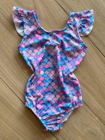 Maiô Feminino Infantil Detalhe na Manga Sereia Fernanda Ramos Kids