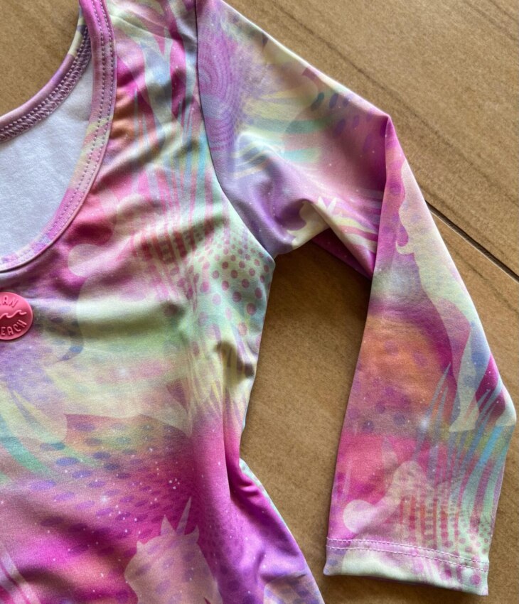 fernandaramoskids com br Maiô Feminino Infantil Manga Longa Unicórnios Lilás1
