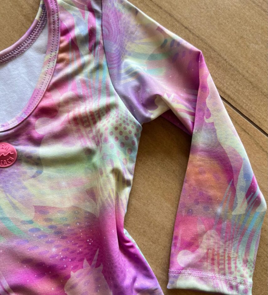 fernandaramoskids com br Maiô Feminino Infantil Manga Longa Unicórnios Lilás1
