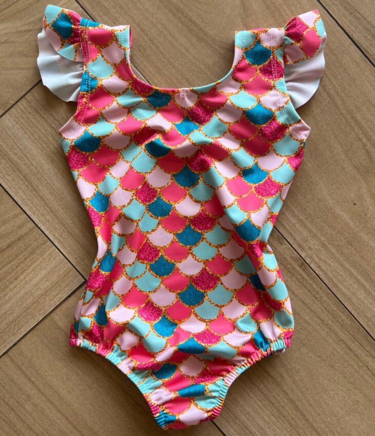 Maio Feminino Infantil Sereia Fundo Rosa Fernanda Ramos Kids