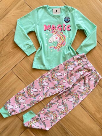 Pijama Infantil Feminino Blusa e Calça Unicórnio Fernanda Ramos Kids