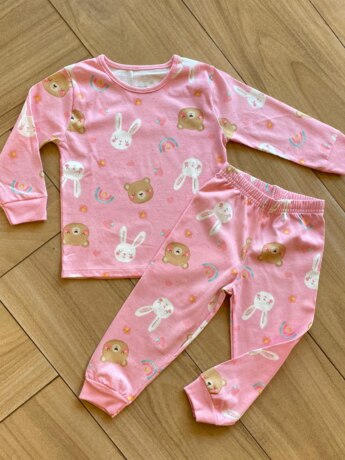 Pijama Infantil Feminino Blusa Manga Longa e Calça com Bichinhos Fernanda Ramos Kids