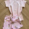 fernandaramoskids com br Pijama Infantil Feminino Blusa e Short Cachorrinho Rosa Nuvem2