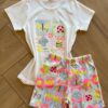 Pijama Infantil Feminino Blusa e Short Suede Joaninha Fernanda Ramos Kids